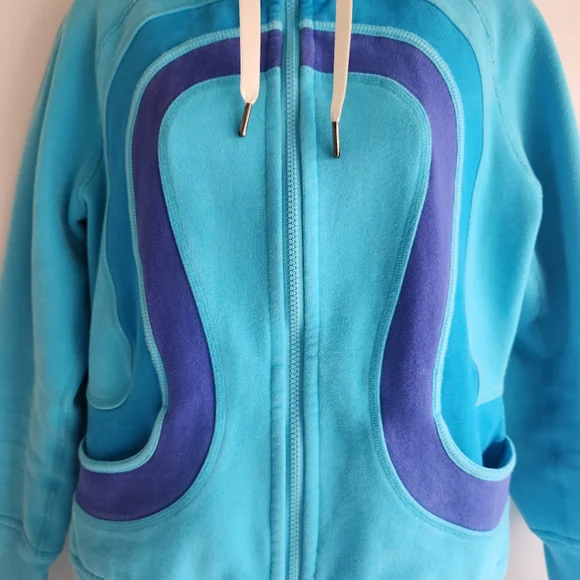 Lululemon Athletica Full Zip Jacket in Scuba Blue Size 10 - Picture 6 of 16